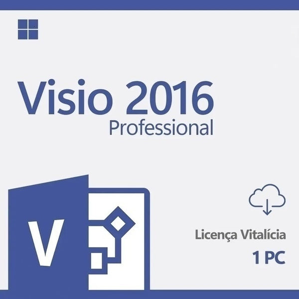 Visio Professional 2016 FPP – Licença Vitalícia + Nota Fiscal + Garantia